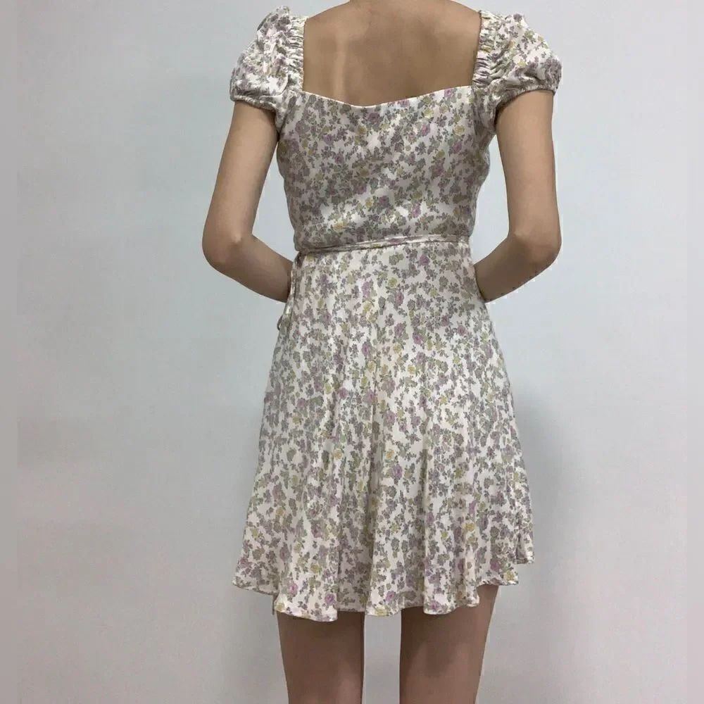 ZARA SATIN EFFECT PRINT DRESS - Picture 9 of 15